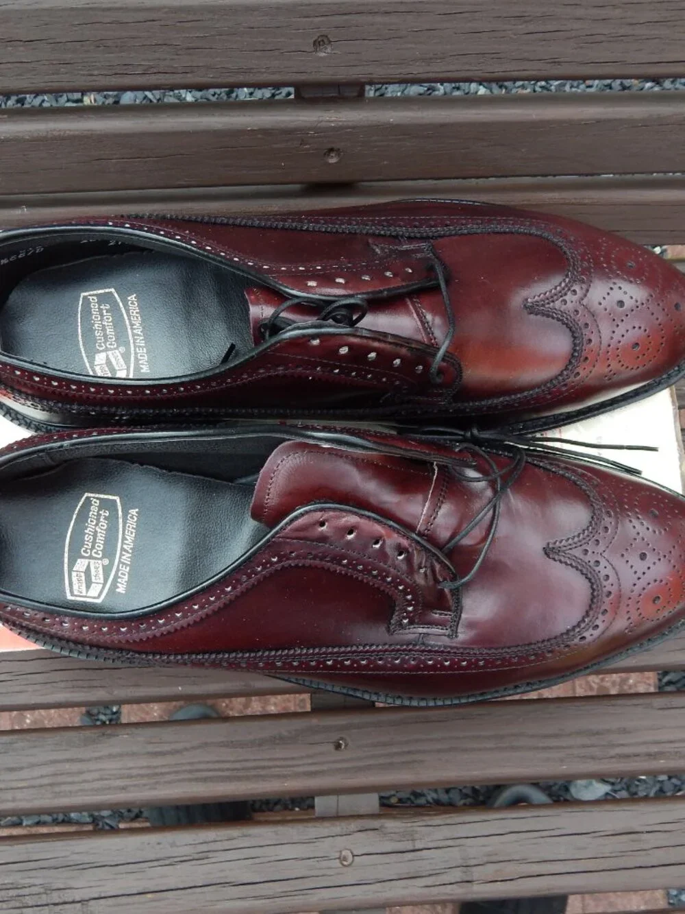 KNAPP Wingtip Brogue Shoes Leather Oxblood Men’s 10.5 EE/D Made In USA NEW****